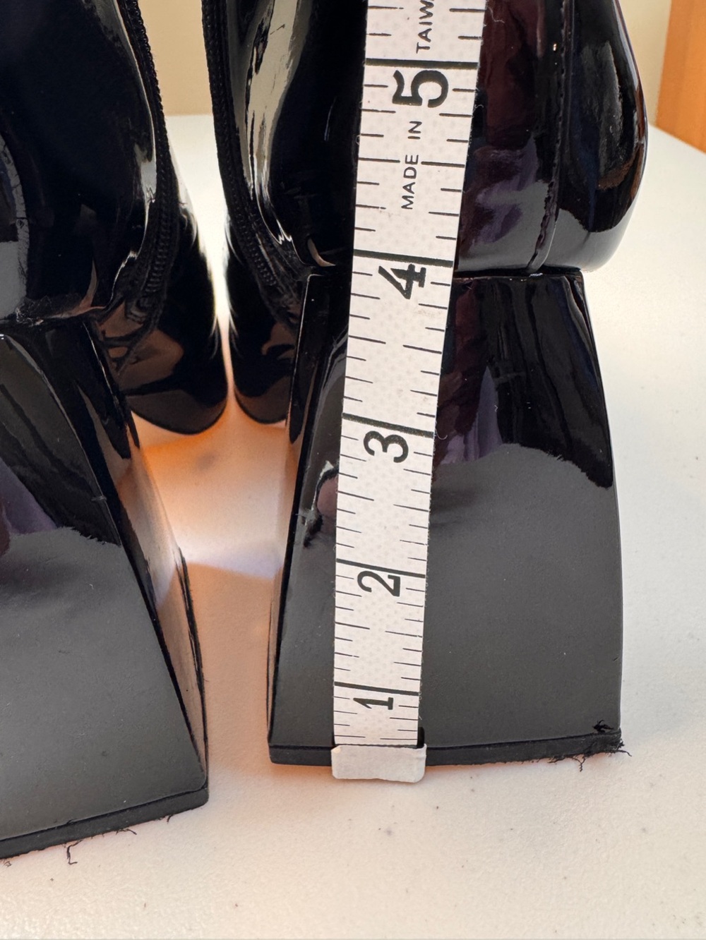 Circa by Sam Edelman Black Patent Platform Boots Size 8 5” Heel - Picture 6 of 14